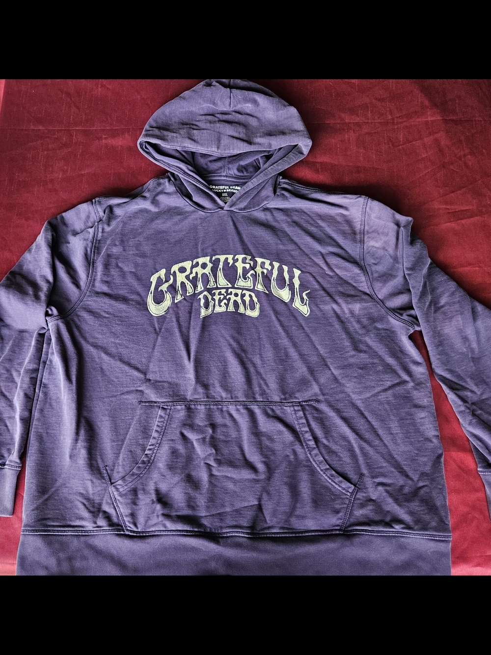 Thick Purple Grape Grateful Dead Lucky Brand XXL Hooded Sweatshirt Jamband RARE!